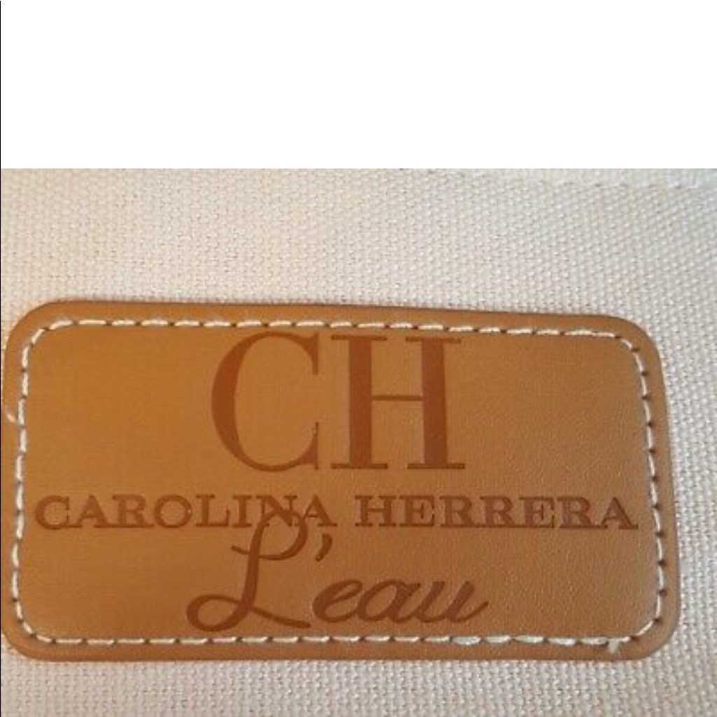Carolina Herrera Pink L’eau Canvas Bamboo Handle